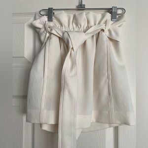 Wilfred Aritzia Paperbag Waist Tie Shorts Cream Size 0